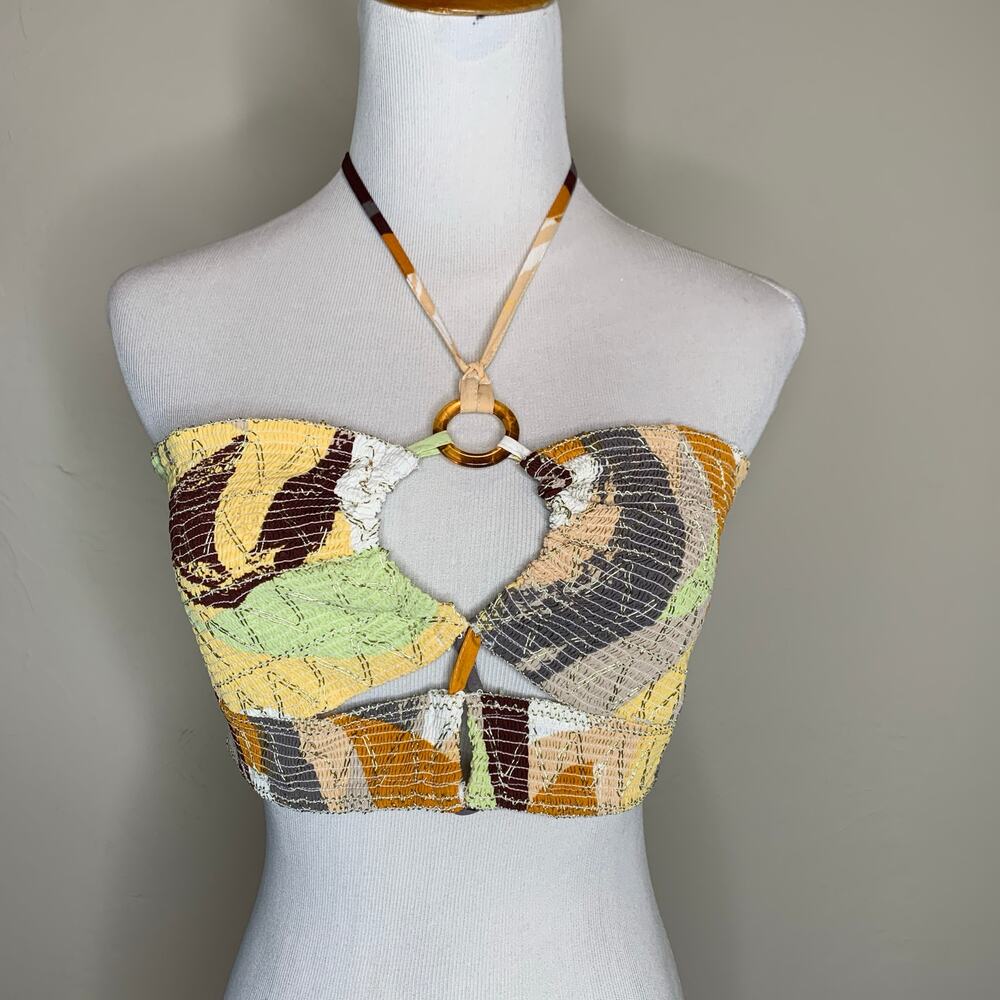 River Island Halter Top Keyhole Opening Sz Medium